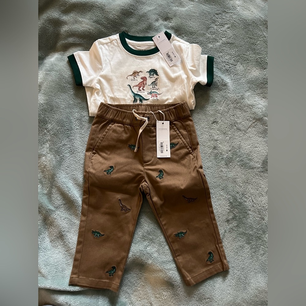 Janie and jack dinosaur line. NWT size 12-18 Mo.